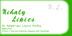mihaly lipics business card